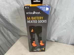 New Pair of Action Heat Battery Heated Socks - Unisex - LXL