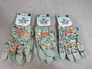 3 New Pairs of Leather Palm Gardening Gloves