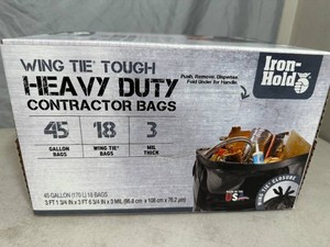 New Box of Heavy Duty Contractor Trash Bags 45 Gallon