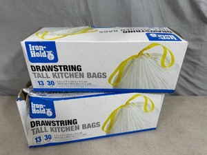 2 New Boxes of Kitchen Size Trash Bags