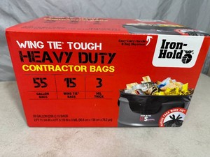 New Box of 55 Gallon Contractor Thick Trash Bags