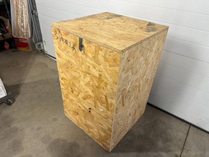 Large Wood Storage Box with Hinged Lid and Latches