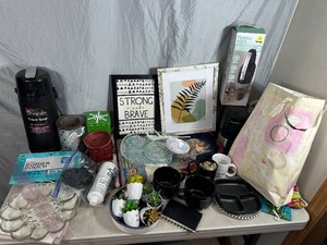 Large Household Lot, Coffee Maker, Wax Warmers, Home Decor, Towels, and More