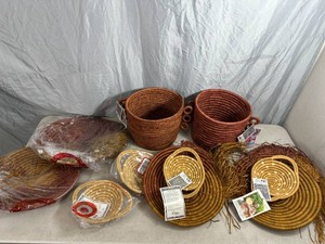 New Assorted Handmade Woven Baskets and DIshes