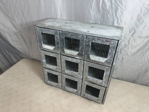 Cute Galvanized 9 Drawer Cabinet