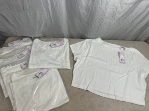 6 New Crop Top Crew Neck Shirts - Size 1X and 4X