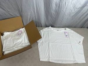6 New Crop Top Crew Neck Shirts - Size 2X