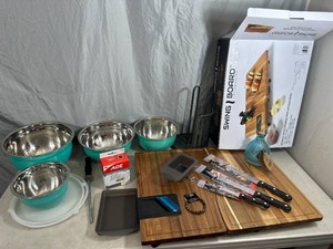 New and Pre-Owned Kitchen Knives, Cutting Board, Mixing Bowls, and more.
