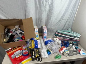 Assorted Office Supplies, Store Supplies, Staple Gun, and More