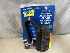 New Mr Bar-B-Q Scrub Daddy Bristle Free Steam Clean Grill  Griddle Brush