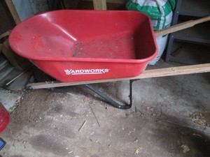 Yardworks metal bucket wheelbarrow