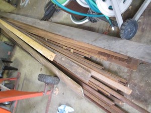 Variety of metal tubing and assorted lumber