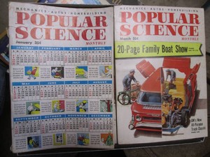 Vintage Popular Science Magazines dated 1950-1958