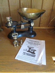 Vintage Essex Brass Counter balance counting scale