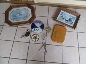 Butterfly jewel style windchime, Stained glass window decor and more