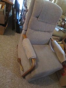 Vintage upholstered Rocking recliner