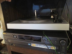 RCA N-22 Spatilizer DVD Player and a Vintage turntable
