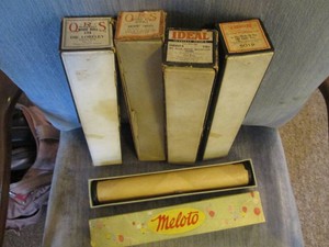 Antique Player Piano music rolls on original boxes as shown in pic