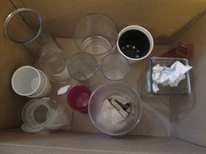 Variety of larger sized glass vases and planters