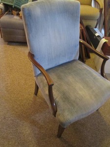 Vintage Wood framed Padded and upholstered Parlor style chair
