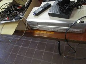 Sylvania VHS ayer and assorted electronics