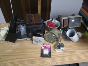 Projectors, clocks and other vintage items