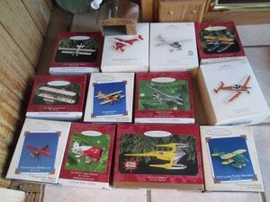 Airplane and Drop Zone Hallmark keepsake ornaments