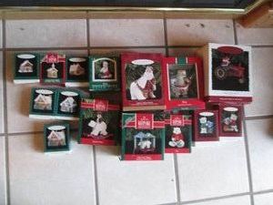 House and White Bear Themed Hallmark keepsake ornaments