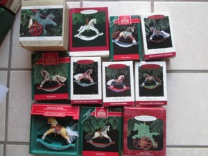 Rocking Horse Themed Hallmark Keepsake Ornaments