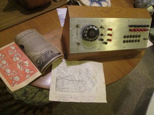 Vintage high school project from 1960 of a digital computer