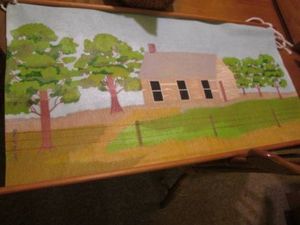 Hand painted tapestry
