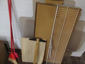 Drafting table, Tsquare chair mats and other office supplies