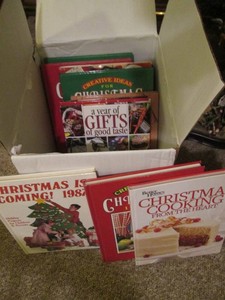 Lot of Christmas craft and cook books