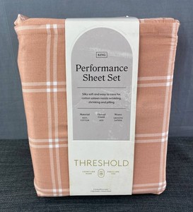 Threshold King Performance 100% Cotton Sheet Set - Brand New 