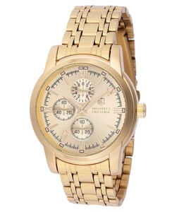Montres Pristige Camden X Invicta Mens Watch, 41mm, Gold Tone, MPW-0069, $169 Retail - Brand New 
