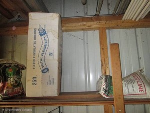 Flexible insulated ducting, Lime, perlite and Ortho chemicals