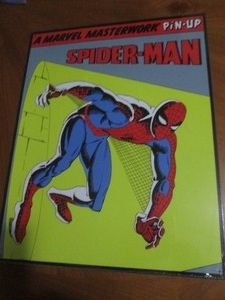 Spider Man metal sign measures 12 x 14 inches
