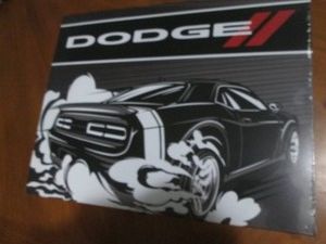 Dodge metal sign with authenticity sticker measures 12 x 14 inches