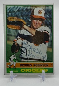Brooks Robinson In-Person Auto 1976 Topps Vintage Baseball Card (No COA) No. 95
