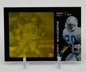 Barry Sanders Gold Laser View 1996 Pinnacle Football Card No. 6