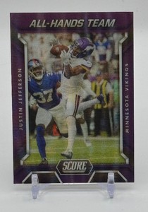Justin Jefferson CASE HIT SSP All-Hands Team 2023 Score Minnesota Vikings Football Card No. AHT-1