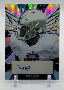 Romeo Doubs RC Auto 4 2022 Leaf Valiant Rookie Football Card No. PARD1