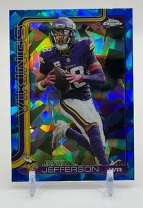 Justin Jefferson Sapphire 2025 Topps Chrome Sapphire Minnesota Vikings Football Card No. 195