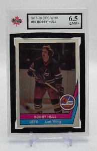Bobby Hull KSA 6.5 1977-78 O-Pee-Chee Graded Slab Rookie Hockey Card No. 50