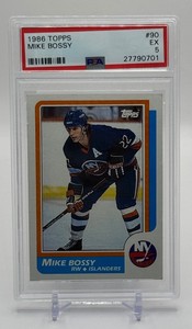 Mike Bossy 1986 Topps PSA 5 Graded Slab Hoceky Card No. 90