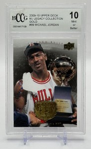 Michael Jordan BCCG 10 2009-10 Upper Deck Legacy Collection Gold Graded Slab Basketball Card No. 89