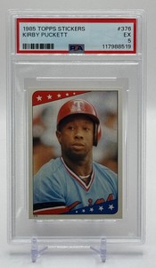 Kirby Puckett RC PSA 5 1985 Topps Stickers Rookie Graded Slab Minnesota Twins Baseball Card No. 376
