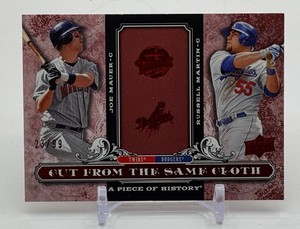 Joe Mauer  Russell Martin 99 2008 Upper Deck Cut From The Same Cloth Minnesota Twins Baseball Card No. CSC-MA
