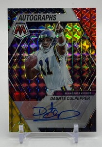 Daunte Culpepper Auto 2023 Mosaic YellowRed Minnesota Vikings Football Card No. AM-DC
