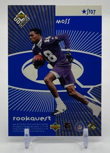 Randy Moss  Jerry Rice RC 1998 UD Choice RookQuest Minnesota Vikings Rookie Football Card No. SR07